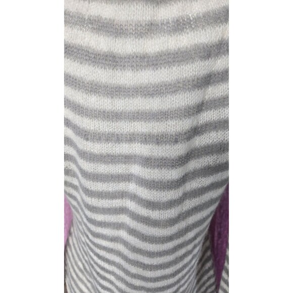 Isaac Mizrahi for Target Alpaca Blend Gray Stripe Sweater Size Medium - Picture 8 of 11